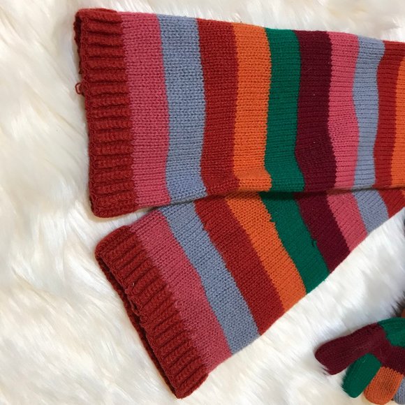 GUC Fun Vintage 70s Rainbow Toe Socks Woman's Knit Hippy Retro Wear Multi-Color - Picture 7 of 14
